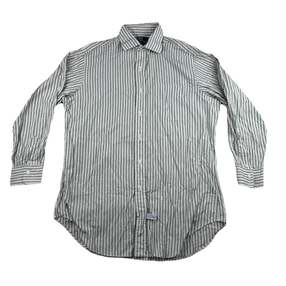 Polo Ralph Lauren Mens Striped Button Down Phillip Shirt 15.5-33 Medium Preppy